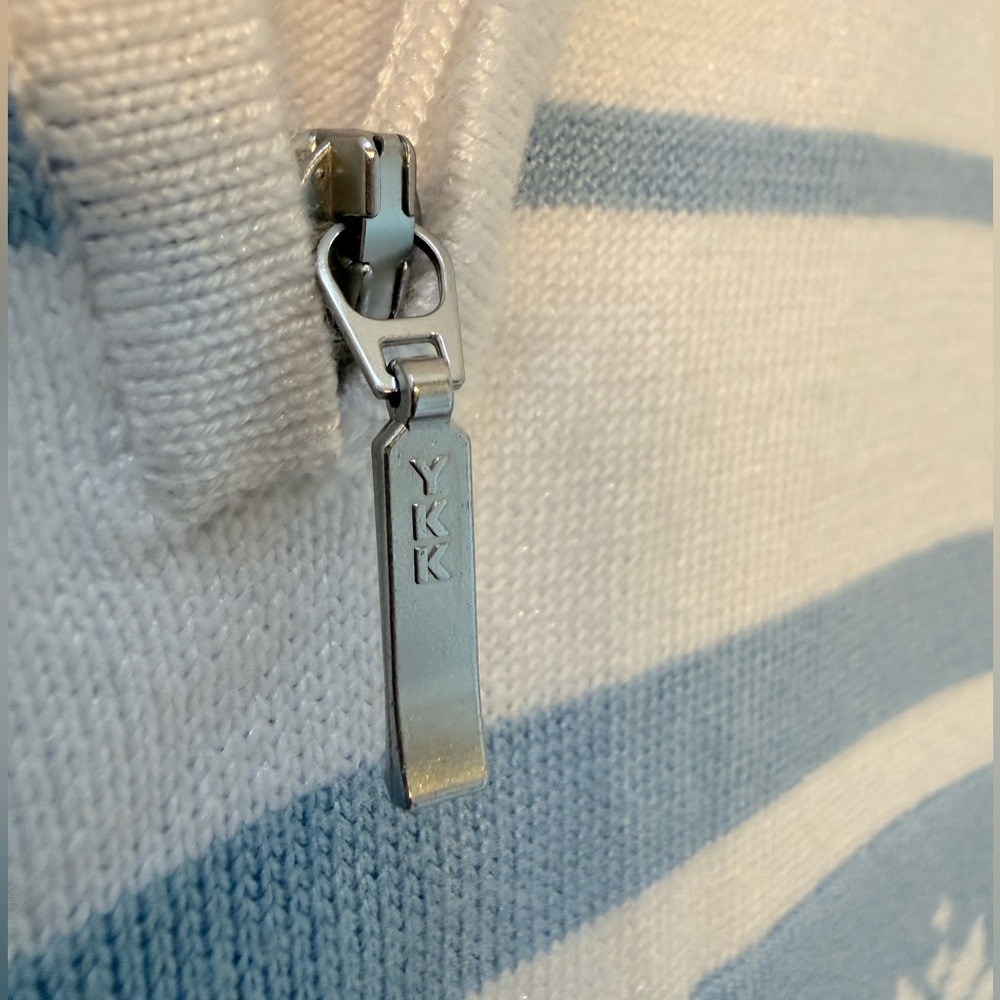 NILS Blue Quarter-Zip Ski Sweater with Snowflakes | NWT | Size L | Apres Ski - Picture 7 of 8